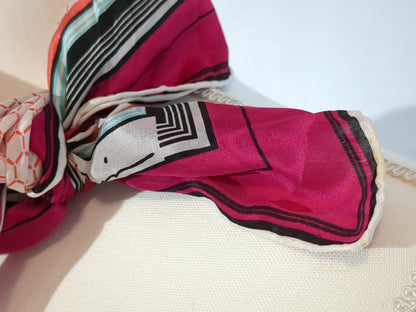 Pink & White Design Scarf