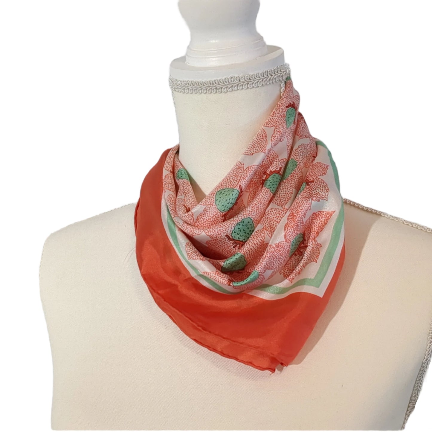 Orange Scarf with Strawberries