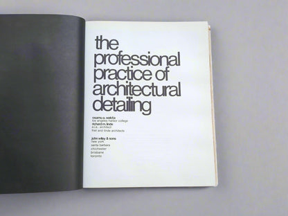 The Professional Practice of Architectural Detailing