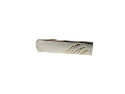 Gold-Tone Flame Tie Clip