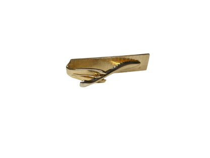 Gold-Tone Flame Tie Clip