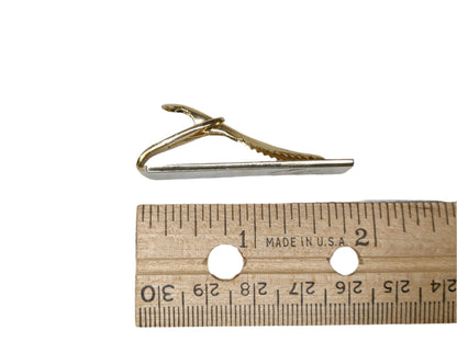 Gold-Tone Flame Tie Clip