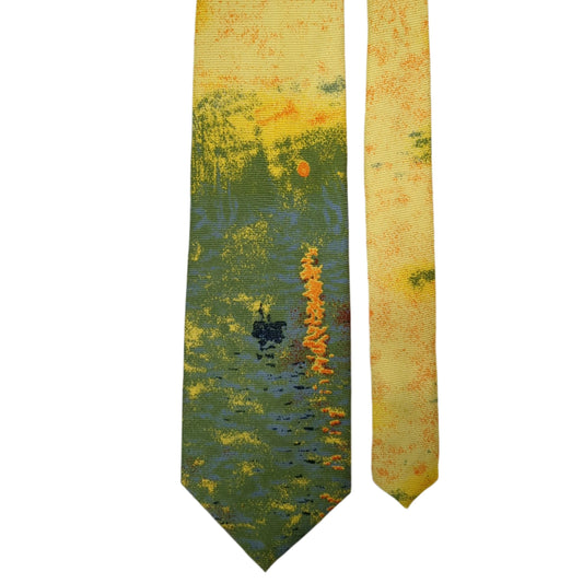 100% Silk Cravates De Collection Impressionist Tie