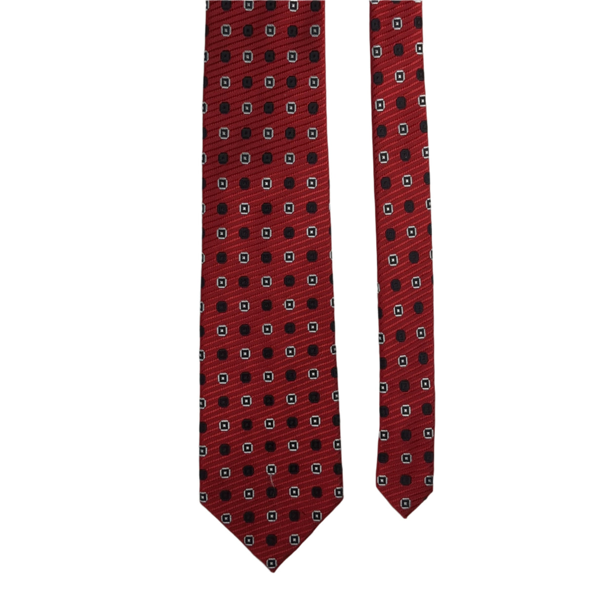 100% Silk Fabio Fazio Red with Dots Necktie