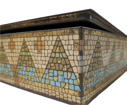 Vintage Canco Tin Box Mosaic Design