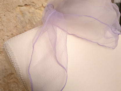Vintage Sheer Light Purple Scarf