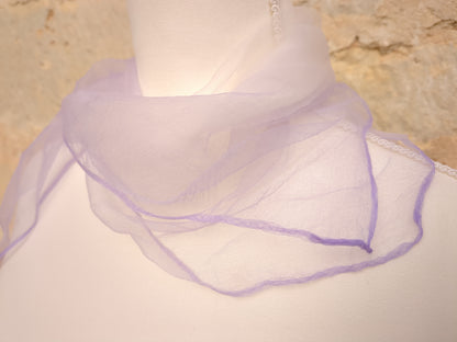 Vintage Sheer Light Purple Scarf