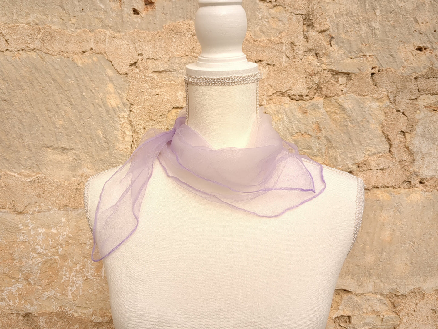 Vintage Sheer Light Purple Scarf