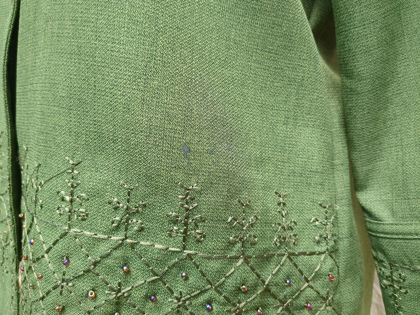 Alfred Dunner Forest Green Vintage Pantsuit