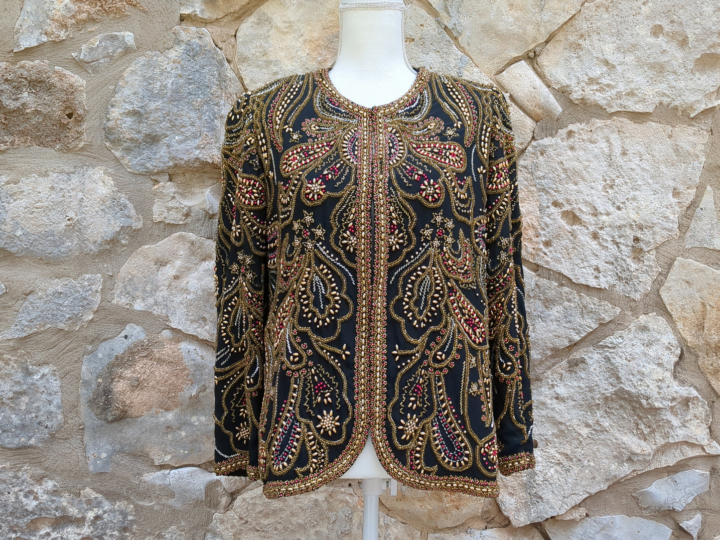 Diane Freis Vintage Beaded Silk Jacket Excellent Condition