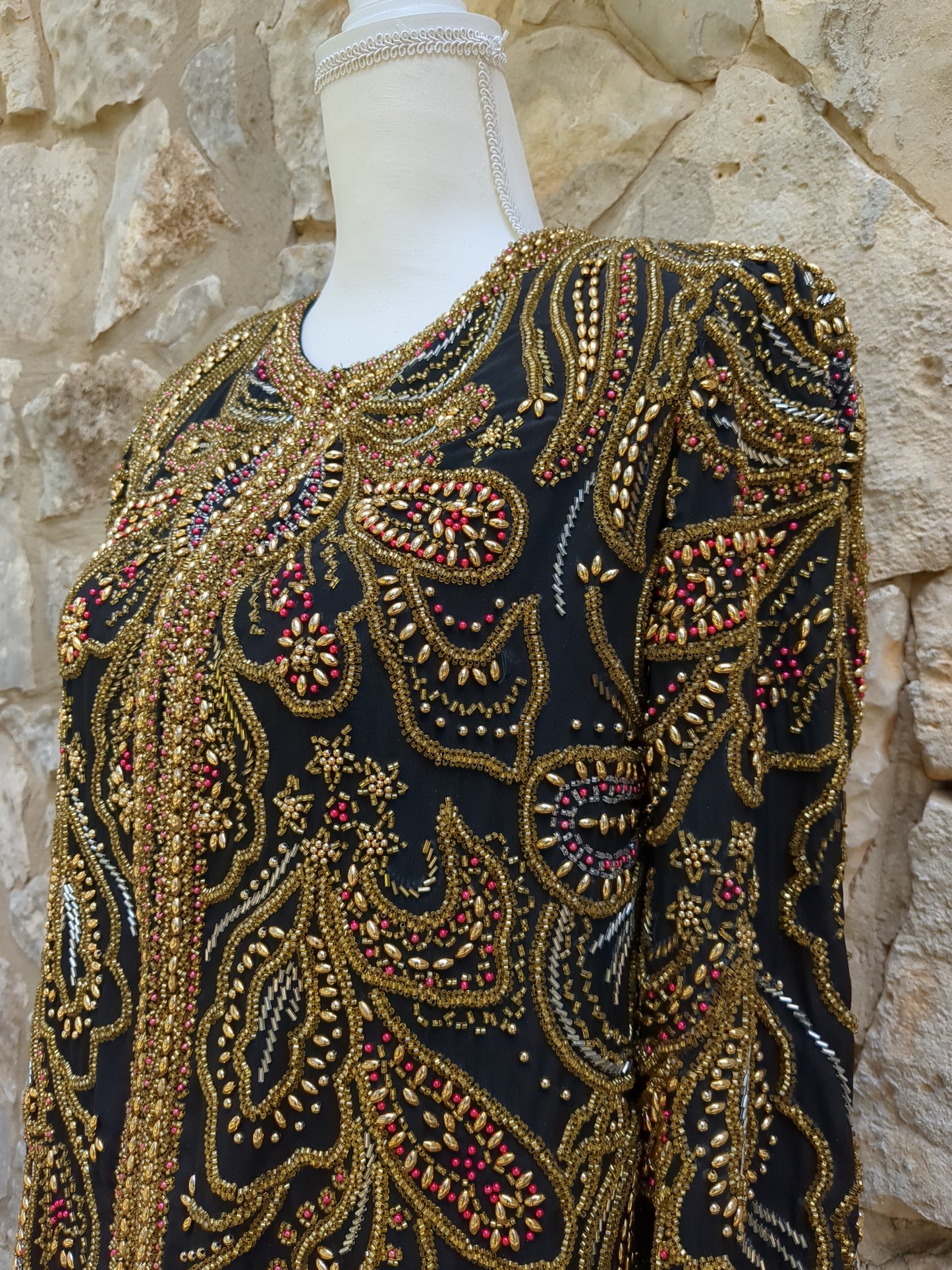 Diane Freis Vintage Beaded Silk Jacket Excellent Condition