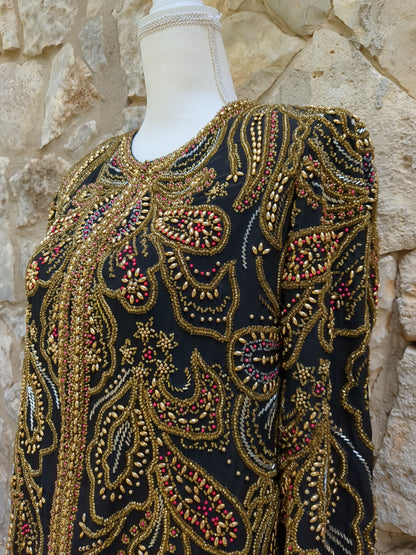 Diane Freis Vintage Beaded Silk Jacket Excellent Condition