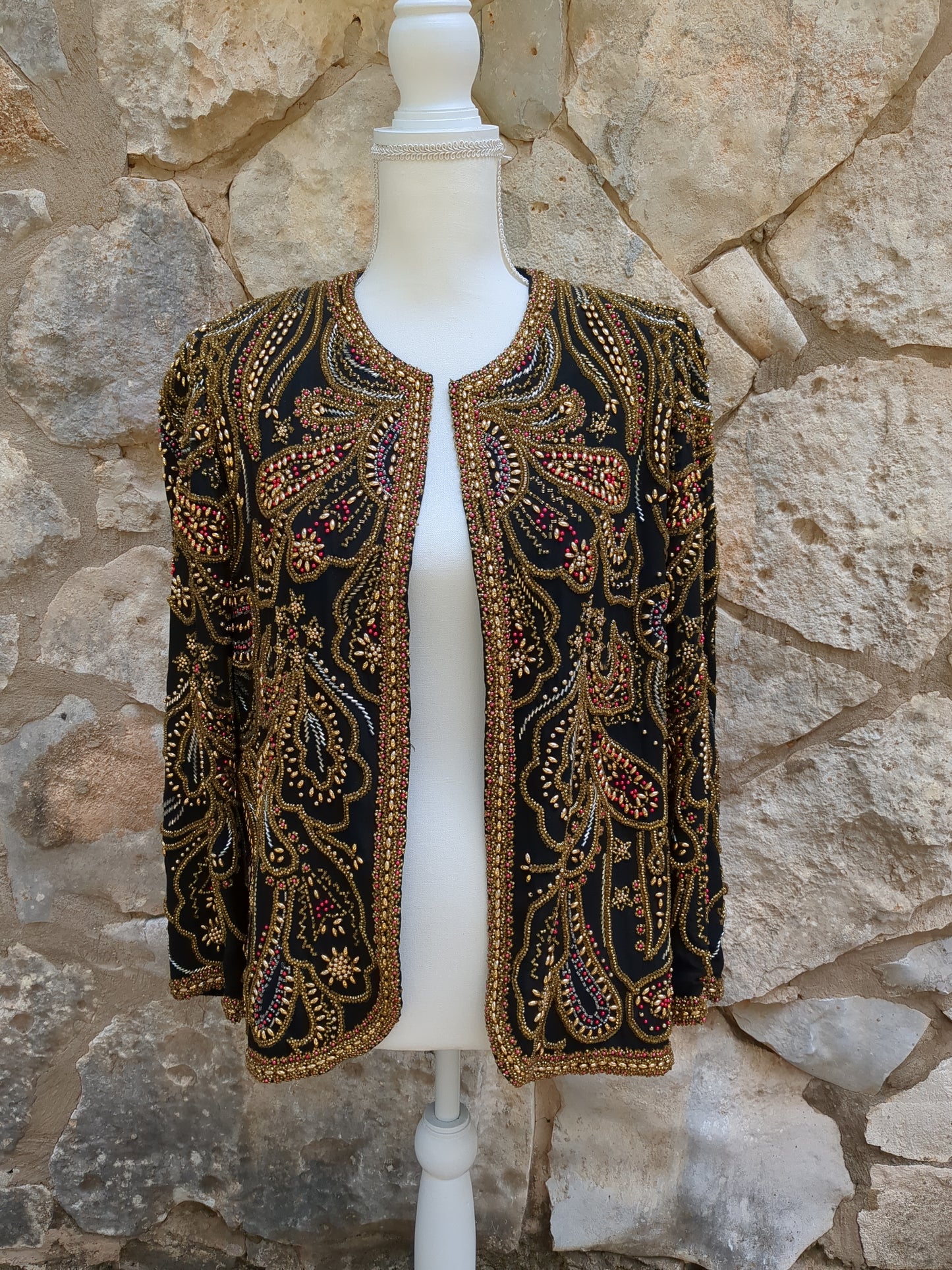 Diane Freis Vintage Beaded Silk Jacket Excellent Condition