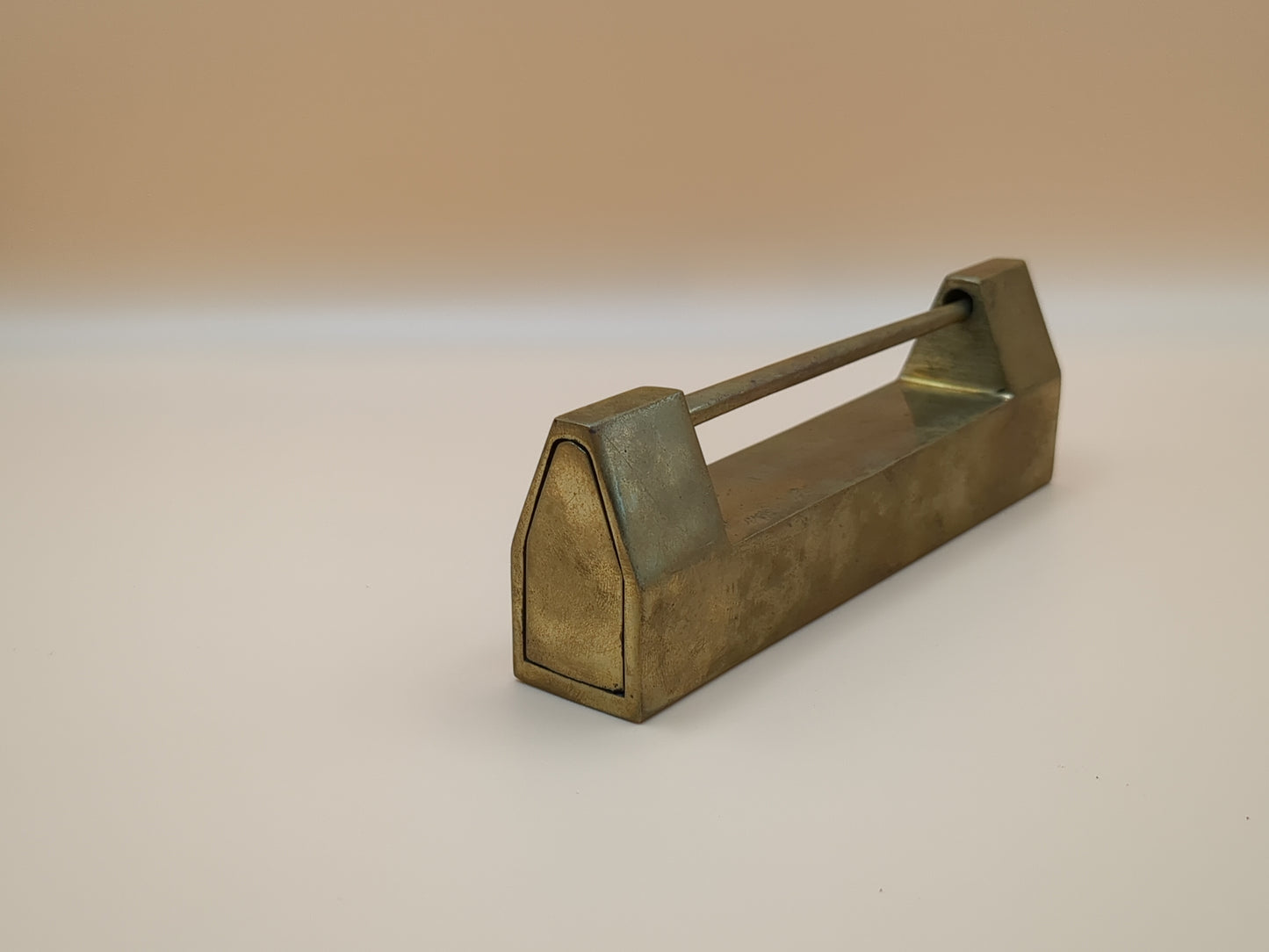 Vintage Asian Brass Padlock Set With Key - Engraved Brass - Lock - Paperweight