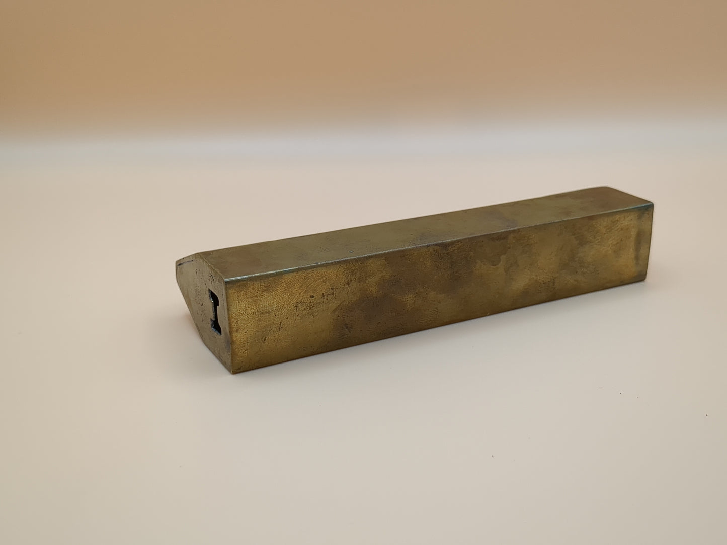 Vintage Asian Brass Padlock Set With Key - Engraved Brass - Lock - Paperweight