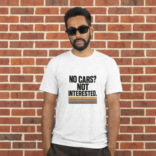 Unisex Softstyle T-Shirt with 'No Cars? Not Interested.' Design | Eco-Friendly Casual Tee, Perfect Gift for Minimalists, Road Less [...]
