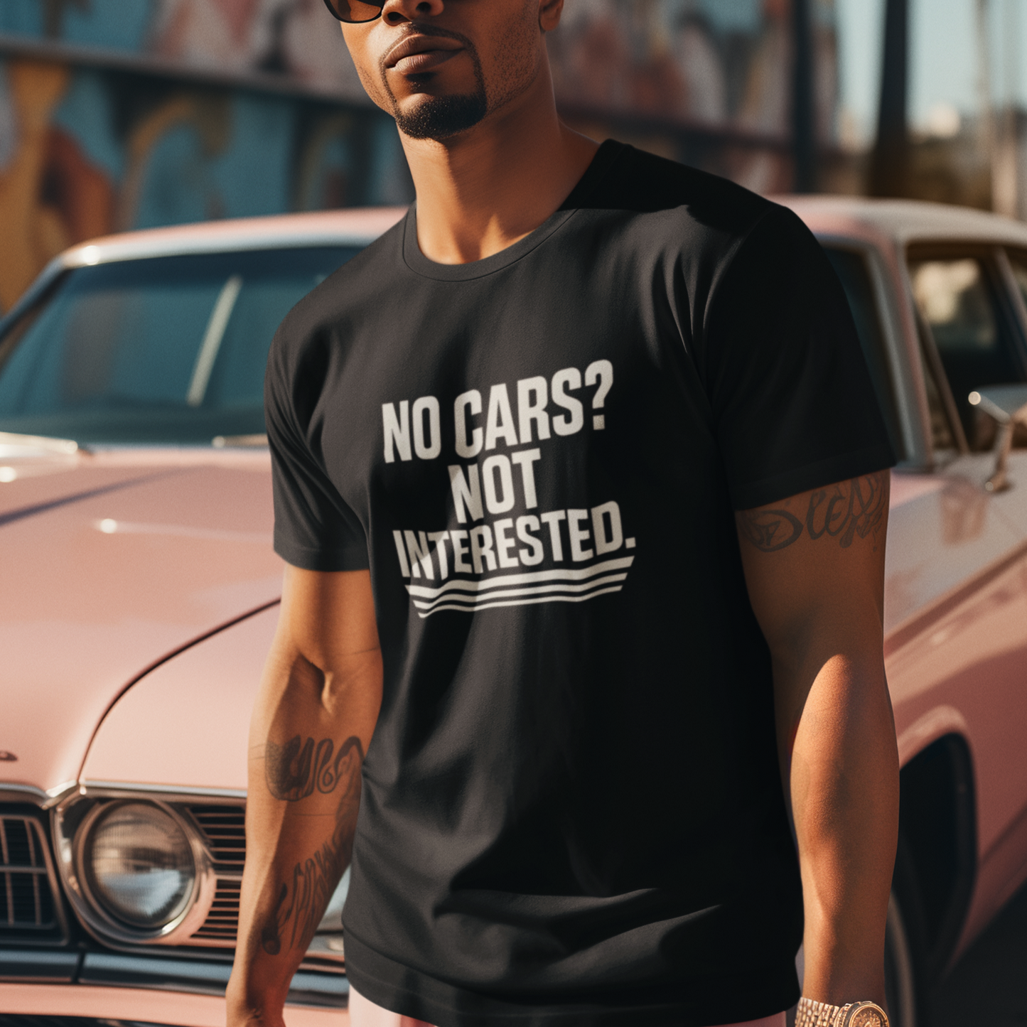 No Cars? Not Interested Unisex Softstyle T-Shirt | Funny Gift | Casual Wear | Car Enthusiasts | Gift Idea | Streetwear Style