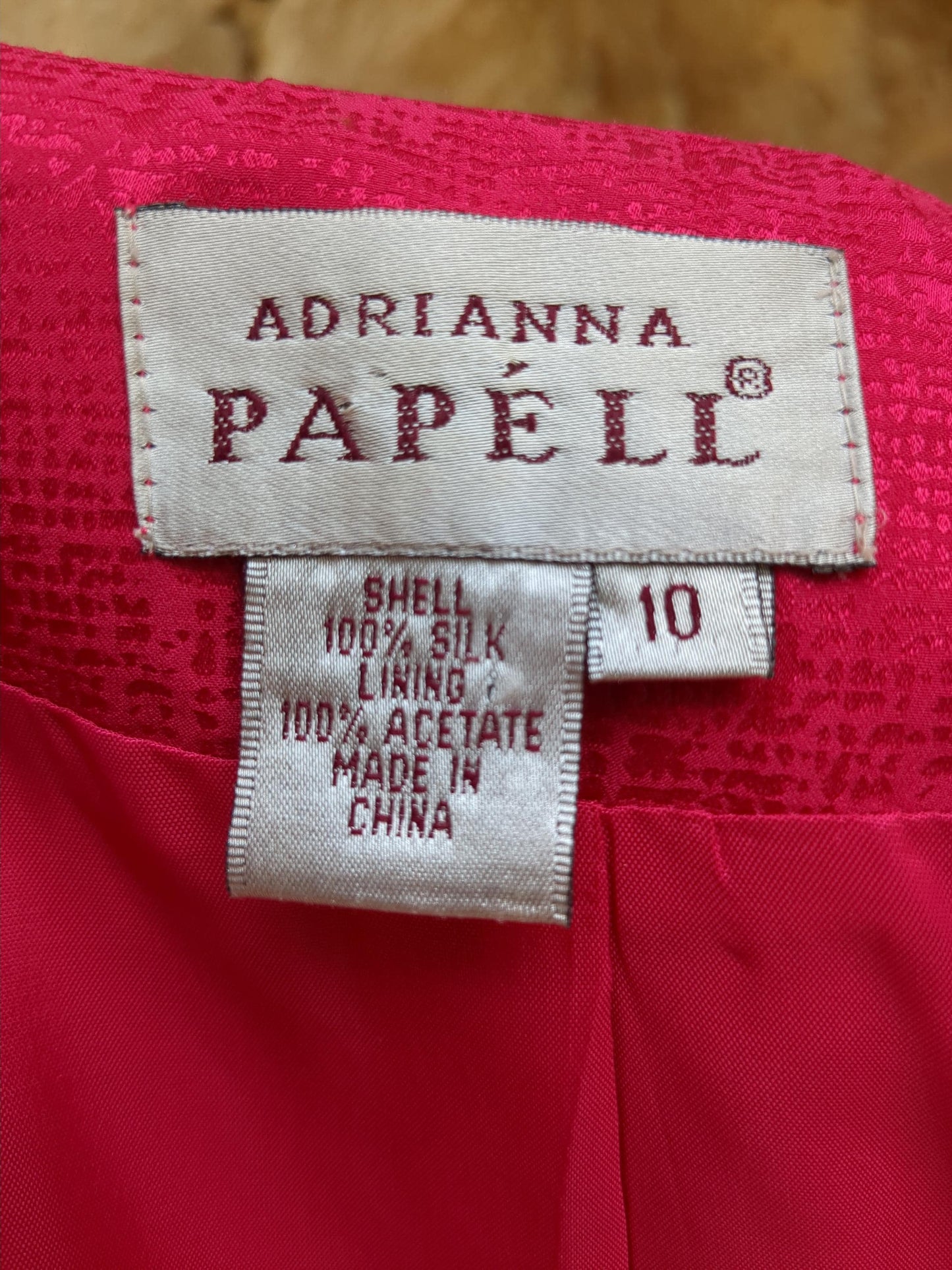 Adrianna Papell Fuchsia Skirt Suit Set Vintage
