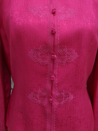 Adrianna Papell Fuchsia Skirt Suit Set Vintage