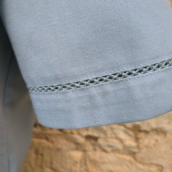 Alfred Dunner Blue Embroidered Pantsuit Vintage