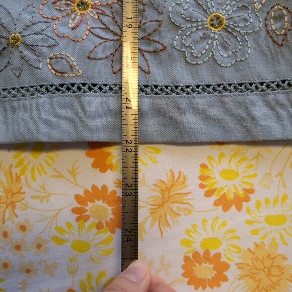 Alfred Dunner Blue Embroidered Pantsuit Vintage