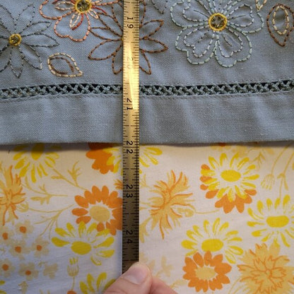 Alfred Dunner Blue Embroidered Pantsuit Vintage