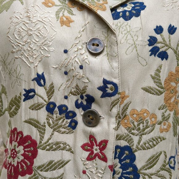 Alfred Dunner Floral Embroidered Blazer