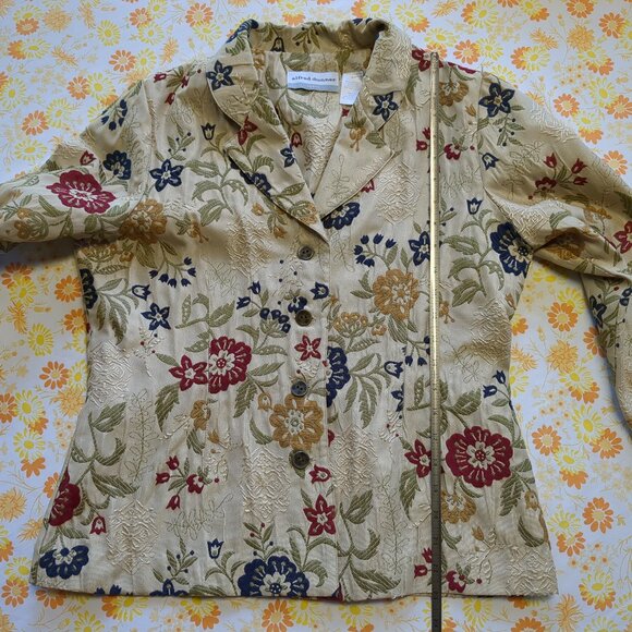 Alfred Dunner Floral Embroidered Blazer