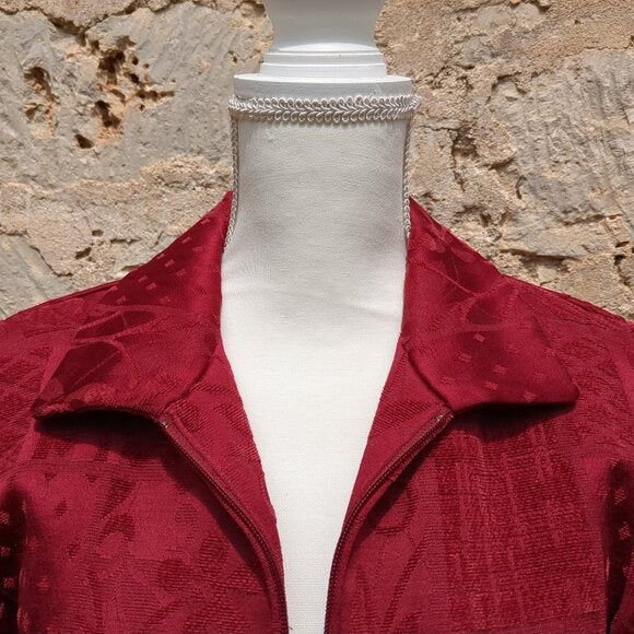 Red Renaissance Jacket with Zipper PS