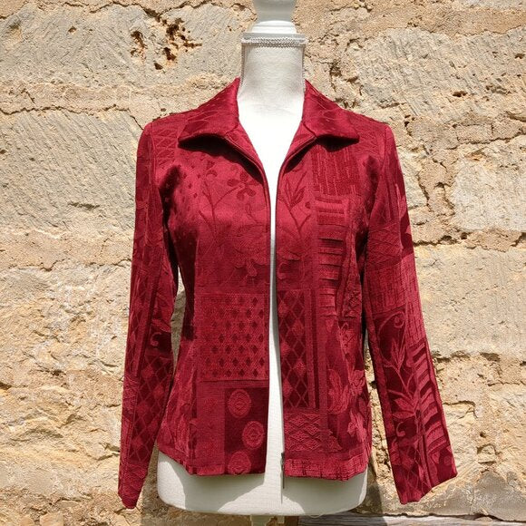 Red Renaissance Jacket with Zipper PS