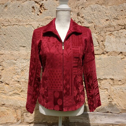 Red Renaissance Jacket with Zipper PS