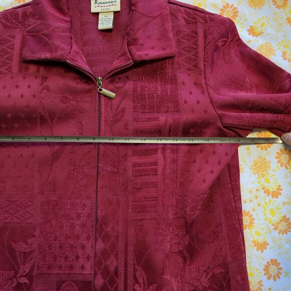 Red Renaissance Jacket with Zipper PS