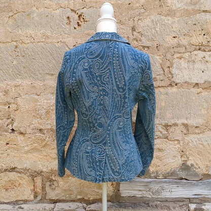 NWOT Blue Denim Filigree Blazer