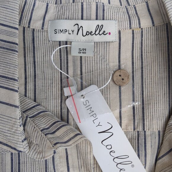 NWT Simply Noelle Striped Off-White Tunic